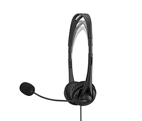 Image of HP Stereo Wired On Ear Headphones with Mic USB G2 with Vegan Leather Earcups, Flexible 3.5Mm Audio Jack, Laptop /Pc /Office /Home Use, in-Line Volume Control / 1 Year Warranty
