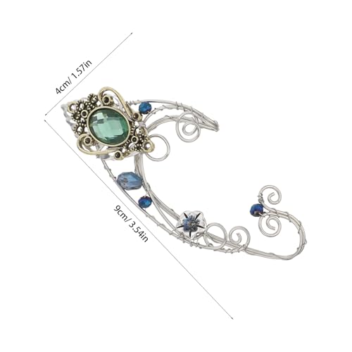 Pendientes de cristal verde de hadas elegantes y no perforados SOIMISS para novias 2