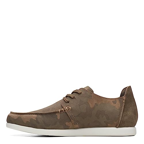 Clarks Clarks Collection Men's ShacreLite Low Oxford, Green Camo Leather, 8 Medium US