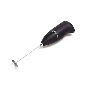 Klop Phantasie Koffiemixer, creatief roestvrij staal, huishoudmelk, bubbler, melk, spuitapparaat, zwart