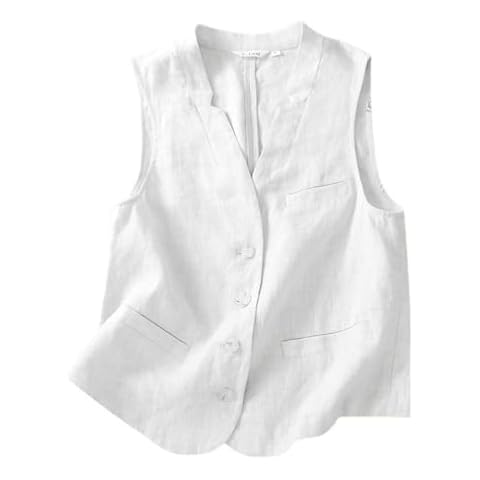 IDEALSANXUN Women's Linen Vest Cover
