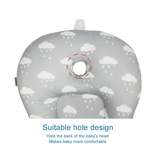 Image of KAKIBLIN Baby Bath Mat, Baby Bath Cushion Soft Anti-Slip Pad 0-6 Month Toddler Pillow (Cloud)
