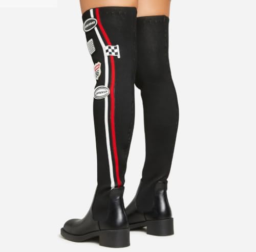 Lemonade Rev-It-Up Womens Motocross Detail Over The Knee Thigh High Long Boot4