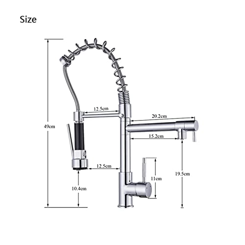 Robinet de cuisine mitigeur eau chaude froide double buse ORB