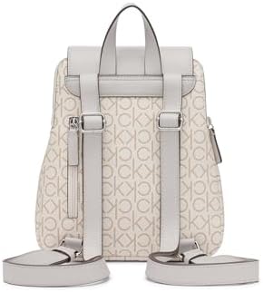 Calvin Klein womens Reyna Signature Key Item Flap Backpack Calvin Klein Reyna Signature Key Item Flap Backpack