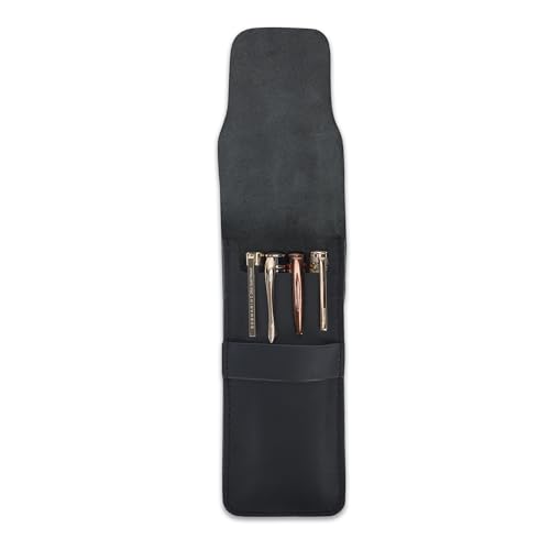 CestAntiQ Leather Sleeve Case for Fountain Pens, Multi Holder Organizer,