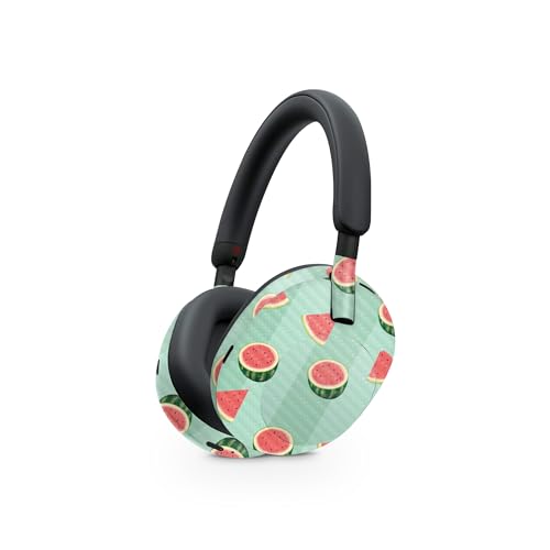 Image of MightySkins Carbon Fiber Skin Compatible with Sony WH-1000XM5 Headphones - Watermelon Patch | Protective, Durable Textured Carbon Fiber Finish | Easy to Apply