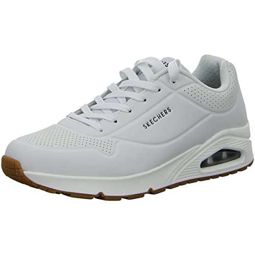 Skechers Uno Stand On Air, Zapatillas Hombre, White Durabuck Trim, 43 EU