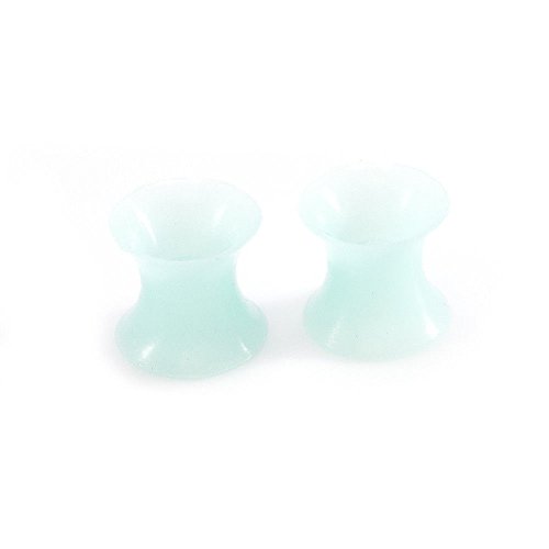 Ear Plugs/Tunnels Sold by Pair made of Soft Thin Aqua