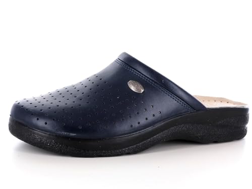Zapatillas mules de cuero de hombre con diseño transpirable y suela cómoda