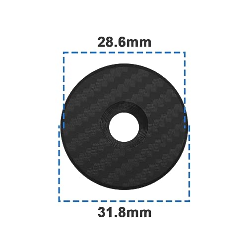 The Lord of the Tools Carbon Fiber Headset Top Cap with Steel Screw M6 x 35mm for 1-1/8 Inch Bicycle Steering Tubes MTB Road Bike Parts Cycling Components - Image 3