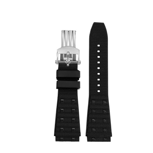 [X] 22mm 24mm \tgtbfSvoh uCgOXgbvɓK @B^C~OɓK AxW[YɓK X[p[I[VvohɓK(Black silver buckle,22mm)