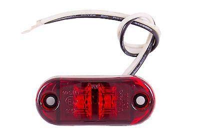 Luz LED Ovalada Rojo y Ámbar 2.5" para Trailer y Camión 4Pzs miniatura 2