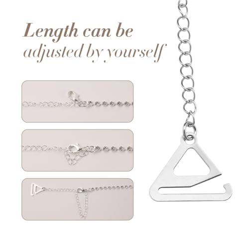MAYCREATE® 2 Pairs Adjustable Bra Straps for Women, Crystal Beaded Bra Straps Chain, Rhinestone Straps for Bra Women, Shining Lingerie Shoulder Strap for Strapless Dress - Image 4