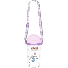 Miniso We Bare Bears Lisansl  Kutup Ay s  Pipetli Suluk, 400 ML, Mor, Ayarlanabilir Ask l  S zd rmaz Matara