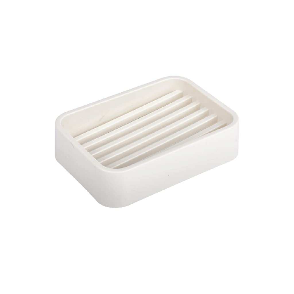 soap box holder, Soap Dish Holder,SoapTray,Self-Draining Simple Classic PP with Slope Design Non-slip Drain(Wit,2 pack)