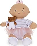 GUND Baby Baby Doll with Teddy Bear Plush Brunette, Pink Tutu, 9'