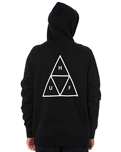 HUF Essentials Triple Triangle Men’s Sweatshirt - Cozy Cotton Poly Pullover Hoodie