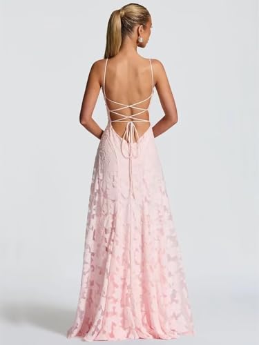 Women's Floral Bridesmaid Dresses for Wedding Spaghetti Straps Prom Dress Cowl Neck Long HOCO Dresses3