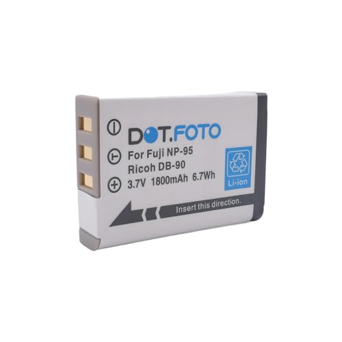 Dot.Foto NP 95 Premium 3.7v / 1800mAh Batería Recargable para Fujifilm FinePix F30, F31fd, Real 3D W1, X100 / X30, X100s, X100T, X S1