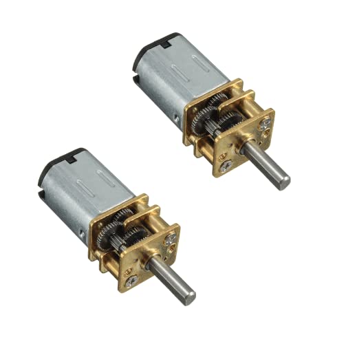 Fasizi 2pcs DC 6V 70RPM 3mm Eje Mini Metal Gear Gear Motor GA12 N20