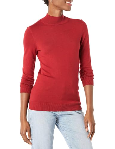 Image of Amazon Essentials Women's Lightweight Mock Neck Pullover Sweater, Regular Fit (Available in Plus Size)