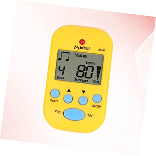 Milisten 2Pcs Tuner Yellow Lcd Accessories Mini With Clip Mechanical Metronome Guitar Universal For Digital High Accuracy Screen Beat Tempo Bass #TOP2
