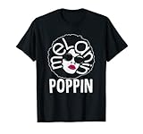 melanin poppin afro words girl woman dope tee regalo di natale maglietta