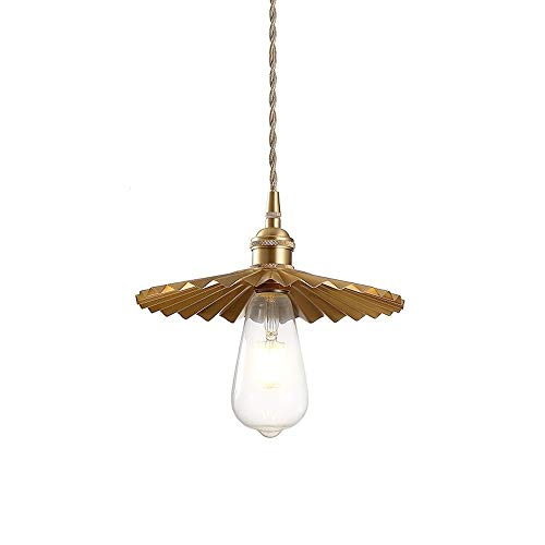 Lustre en Laiton Nordique Luminaire Suspendu Doré Finition Métal Plaqué