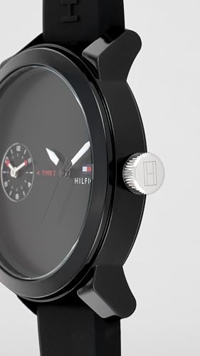 Image of Tommy Hilfiger Quartz Analog with Black Dial Black Silicone Strap Watch for Women - NCTH1791326W