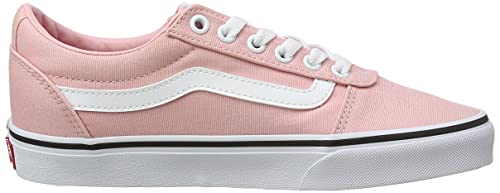 Vans Vans Women's Ward Sneaker, Canvas Powder Pink White, 3 UK