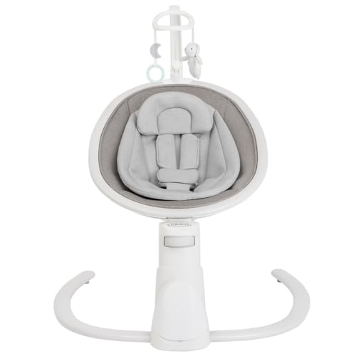 Graco Sway 'n Grow Bluetooth Soother with toybar, Suitable from Birth to Approx. 4 Years (0-18kg), with 6 Swaying motions, 4-Speed Vibration, Music, Height Adjust and Compact, Heather Fashion