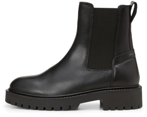 Marc OߴPolo Damen Chelsea Boots aus Leder mit elastischen Einsätzen, Schwarz (Black), 38 Marc OߴPolo Damen Chelsea Boots aus Leder mit elastischen Einsätzen, Schwarz (Black), 38