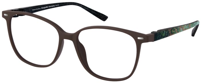 Generisch ChangeMe! Brille mit Sonnenclip Modell 6876-002 | Sonnenclip inklusive, Wechselbügel-System