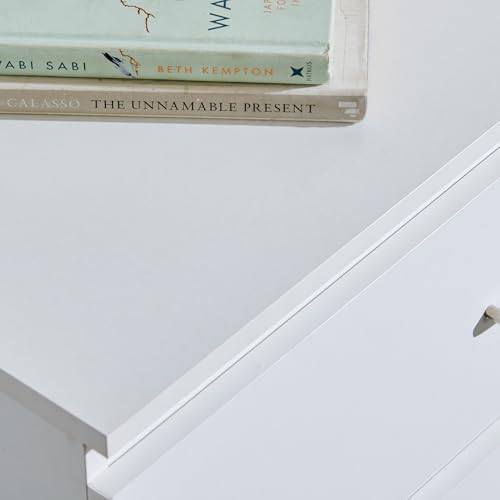 Image of Home Centre | Helios Alton | 4 Drawers | Engineered Wood | Bed Side Tables | White | 1 Year Warranty