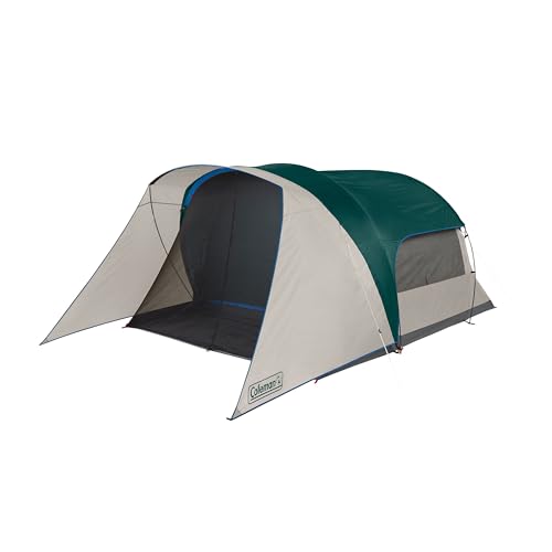 Coleman 4-Person Cabin Camping Tent with Screen Room Evergreen