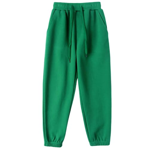Boys Girls Pants Pull on Drawstring Cotton Drawstring Joggers Plain Kids Sweatpants 5Y-14Y