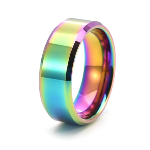 Bague tungstène homme anneau de mariage anti rayures confort 8mm