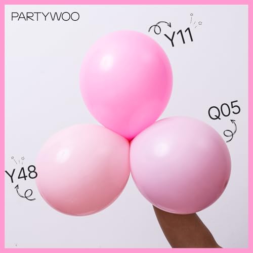 PartyWoo Light Pink Balloons 100 pcs Different Sizes of 36 18 12 10 5 Inch Pastel Baby Pale Pink Balloon Arch Kit Garland for Baby Shower Valentine's Day Princess Birthday Party Decorations Pink-Y48 - Image 6