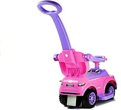 COIL Rutschauto ab 1 Jahr mit Schiebestange 614 W - Baby Car Rutschauto für Kinder - 3-in-1 Design - Bobby Car Zubehör - Rutscherfahrzeug - Bobby Car mit Stange Lenkrad (Rosa) – Bild 3