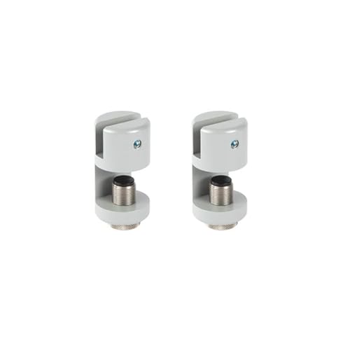 BOLHE Lot de 2 Supports avec Pince VetroScreen pour Fixation Horizontale d'écran plexiglass - Gris RAL9006 Cover