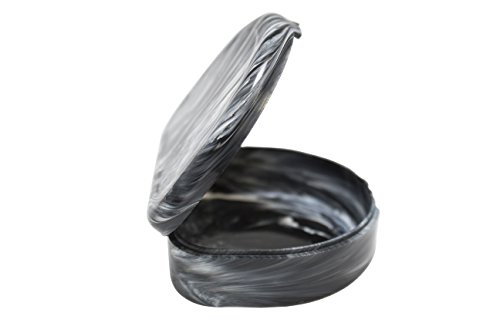 Orthodontic Retainer Case With Hinged Lid Snaps, Portable Denture Cases, Mouthguard Case for Retainer and Dentures (Black Marble)