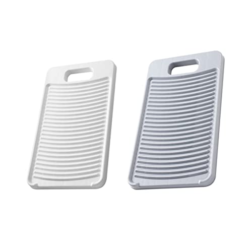 CALLARON 2pcs Plastic Washing Board Family Washboard for Laundry Thickened Hand Wash Clothes Board Home and Dormitory Use Clothing Washboard Set