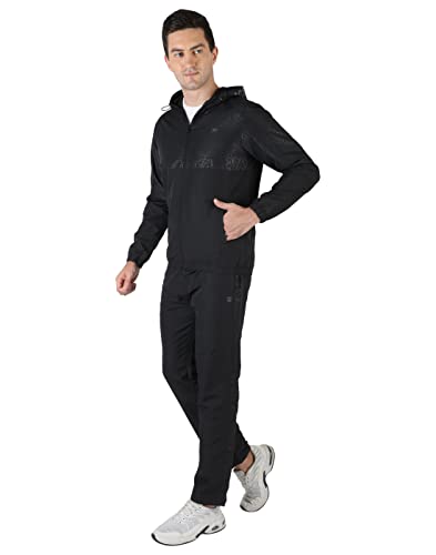 Image of Monte Carlo Men Black Polyester Solid Tracksuit 221054610-1