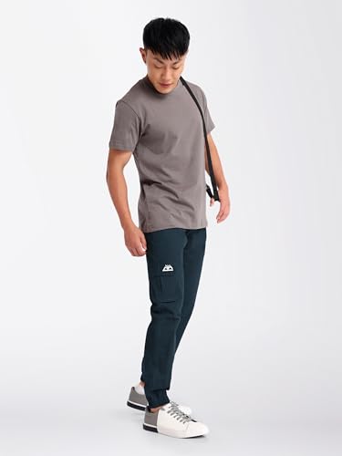 Image of Beyoung Cotton Solid Elastic with Drawstring Cargo Joggers for Men | Regular Fit | 2 Spacious Pockets | Smooth Texture