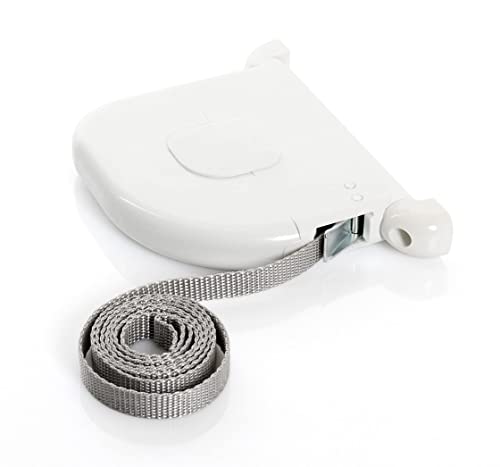 Enrouleur Sangle Pivotant Blanc, avec sangle gris clair de 5m, prêt à l'emploi pour volet roulant