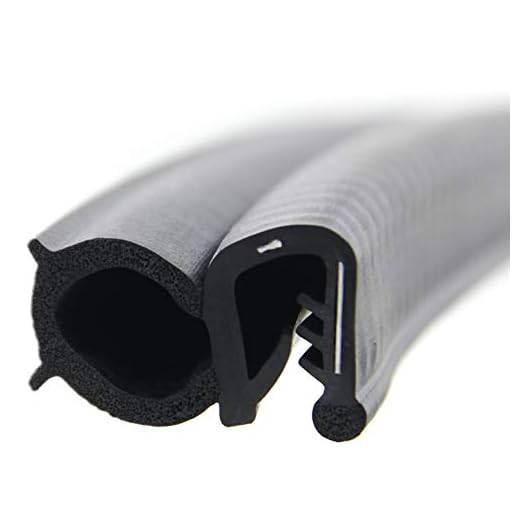 DS38 tätningsprofil från SMI-kantskyddsprofi – klämområde 2–4 mm – med sittätning av EPDM-skumgummi – klämprofil av mjuk PVC – enkel installation, självklämma utan lim (3 m)
