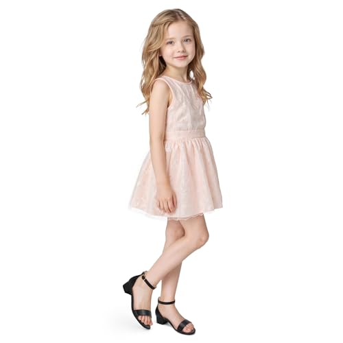 Image of K KomForme Girls Sandals Low Heels Dress Pump Ankle Strap Open Toe Wedding Party Shoes(Toddler /Little Kids /Big Kids)