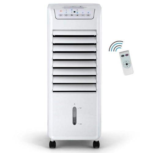 Orbegozo Air 46 Climatiseur par évaporation 3-en-1, 3 vitesses, minuterie, accumulateurs de froid, réservoir de 6 l, télécommande, silencieux, 55 W, plastique/métal – Image 3