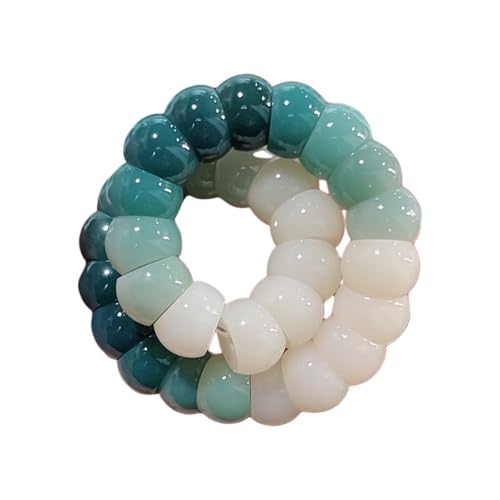 sunglnl MUDI Bracelet For Women Bodhi Seed Beads Bracelets Fidget Healing Energy Protection Stretch to My Man Jewelry Gift (Oval Green White)